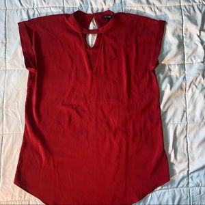 Express High Neck Red Blouse